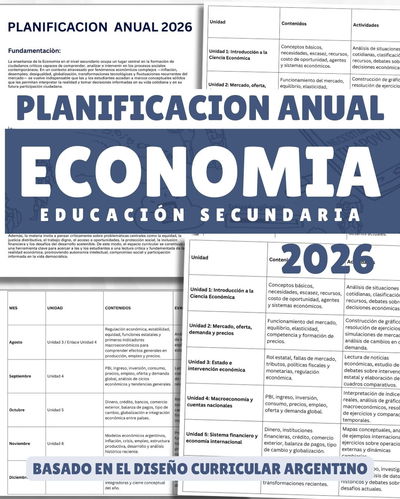 Planificación Anual de Economía 2026 – Nivel Secundario