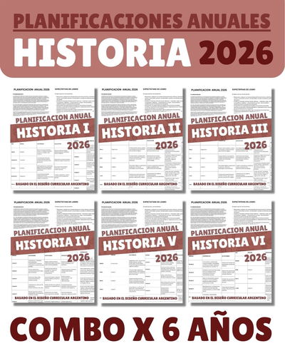 COMBO x6 – Planificaciones Anuales de Historia 2026