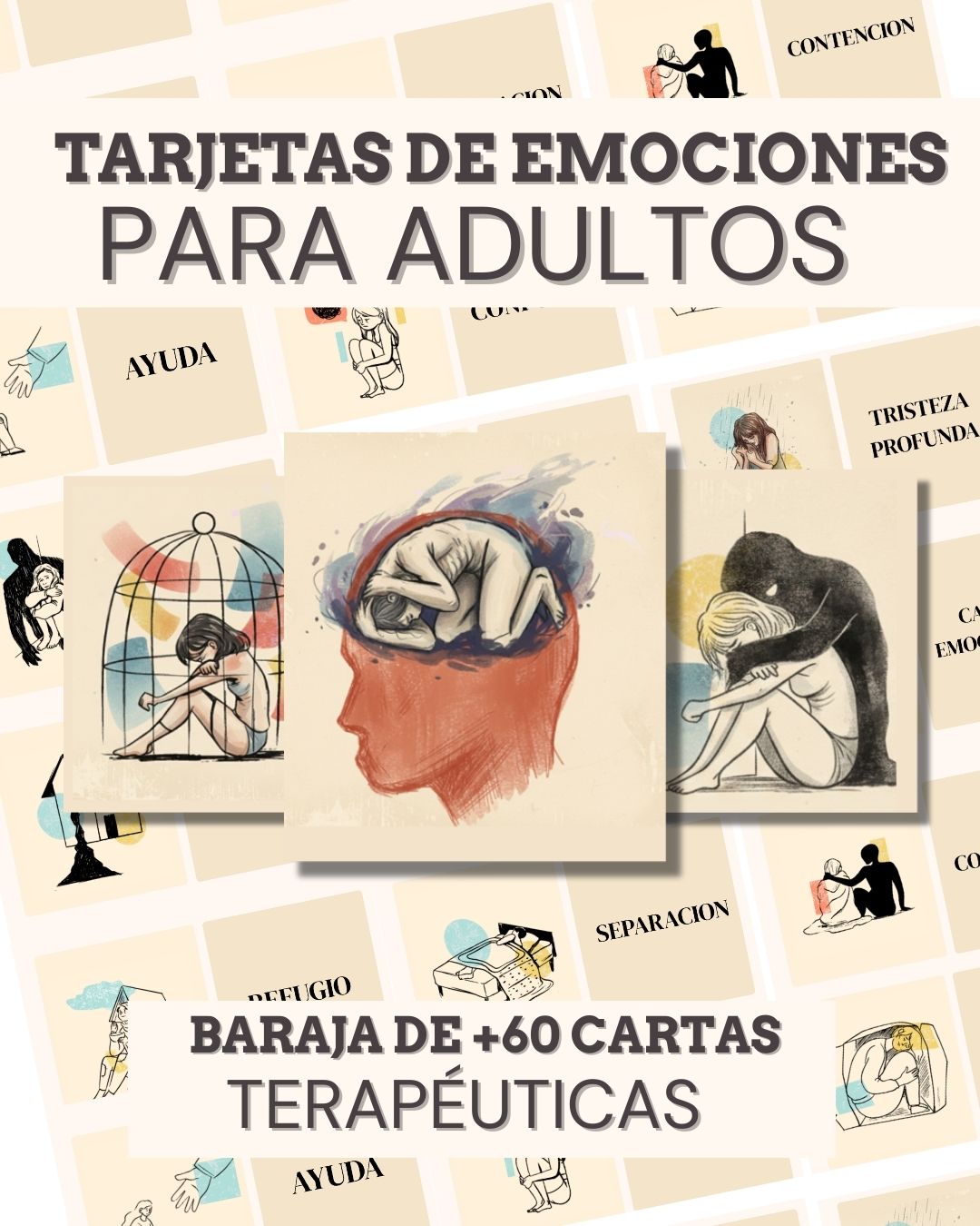 Tarjetas de Emociones para Adultos y Adolescentes – Baraja Terapéutica ...