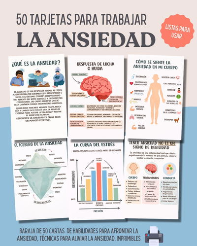 50 Tarjetas para Trabajar la Ansiedad- Tecnicas de autorregulacion y más