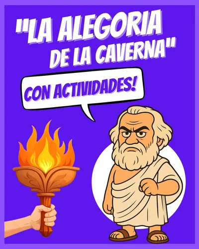 “La Alegoría de la Caverna” – Platón explicado fácil + actividades- FILOSOFIA
