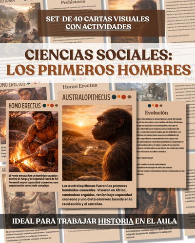 Set de 40 Cartas Visuales con Actividades- Ciencias Sociales- Historia