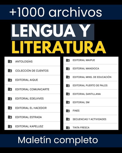 +1000 archivos MALETIN DE  LENGUA Y LITERATURA SECUNDARIA
