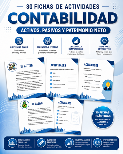 30 FICHAS DE ACTIVIDADES – CONTABILIDAD Activos, Pasivos y Patrimonio Neto