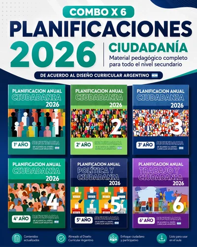COMBO x6 – Planificaciones Anuales de Ciudadanía 2026