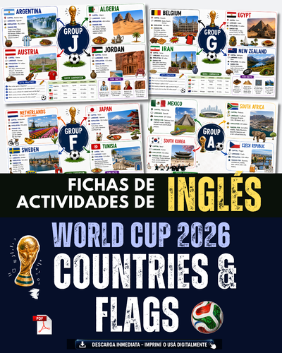 Worksheets -WORLD CUP 2026 – COUNTRIES & FLAGS