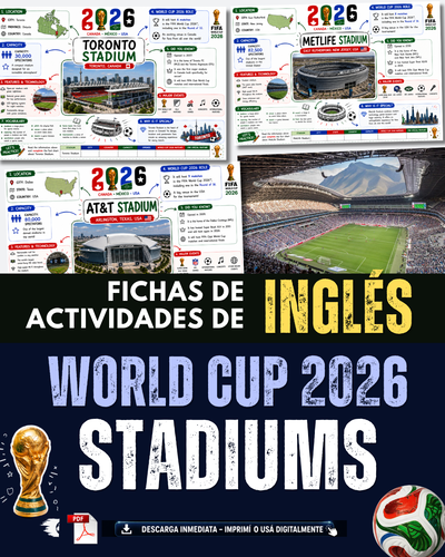 FICHAS DE INGLES: WORKSHEETS: WORLD CUP 2026 STADIUMS