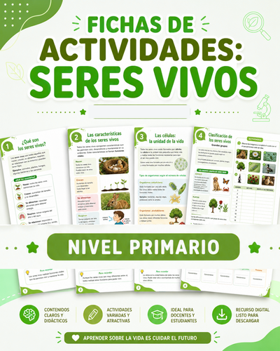 FICHAS DE ACTIVIDADES: SERES VIVOS- Nivel Primario