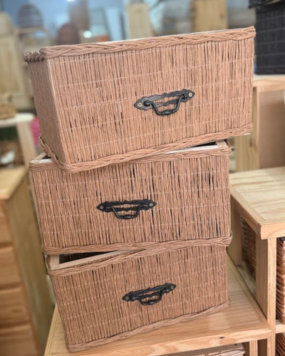 Cajones hilo kraft gris 40 x 30 cm