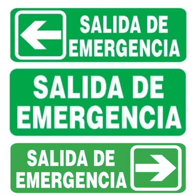 Carteles salida de emergencia c/u (chico)