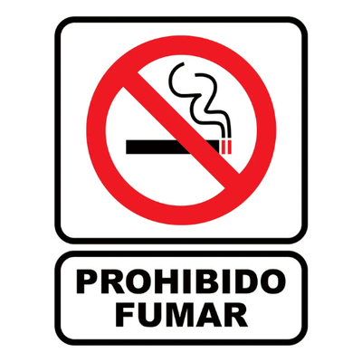 Cartel prohibido fumar 30x40 cm