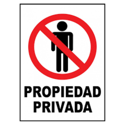 Cartel propiedad privada
