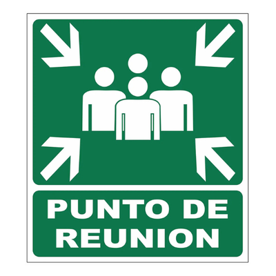 Cartel punto de reunión