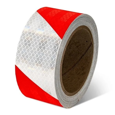 Cinta reflectiva grado diamante premium roja y blanca