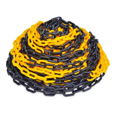 Cadena plástica precaución por metro (amarilla y negra)