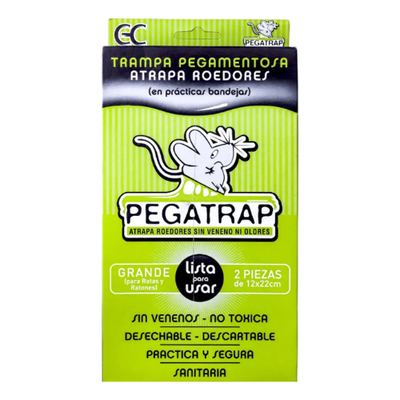 Trampa para ratas y lauchas Pegatrap grande 2 Bandejas 12X22 Cm