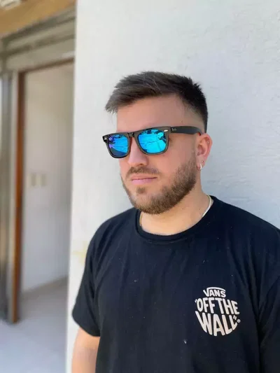 LENTES ANTEOJOS DE SOL RAYBAN Wayfarer Espejado 2140 1002/17 Negro int naranja/azul 