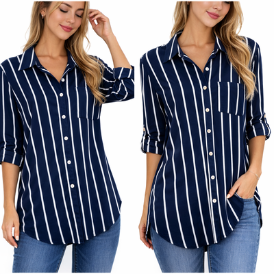 Camisa lino rayadas