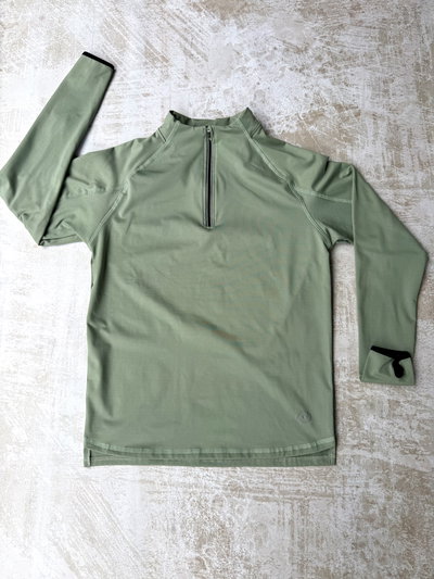 Buzo Medio Cierre Lycra Frizada