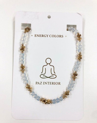 COLLAR CON PIEDRAS ENERGÉTICAS CELESTE