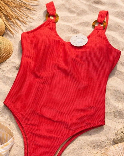 ENTERIZA TEXTURADA ROJA BIANCA MARE