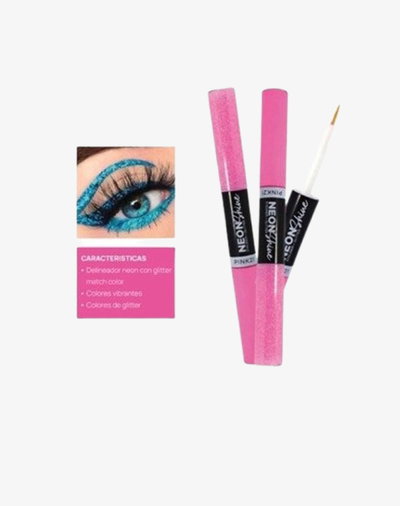DELINEADOR LIQUIDO OJOS + DELINEADOR CON GLITTER PINK21