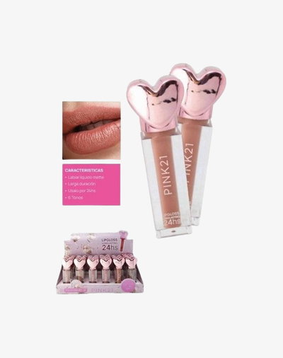 LIP GLOSS LONGLASTING 24HS PINK 21