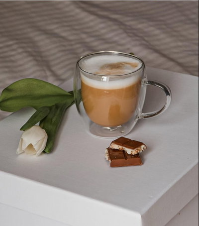 Taza Doble Vidrio 270cc | Individual o Set x2