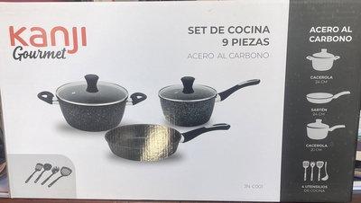 Set de ollas de 9 piezas 
