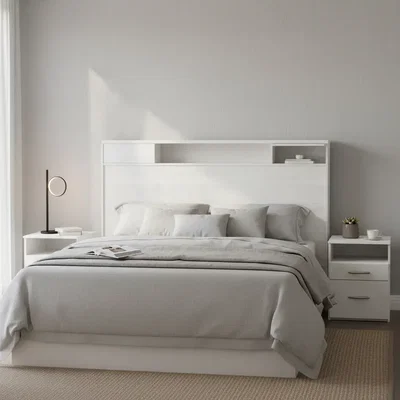 RESPALDO PLATINUM CON GAVETAS 2 1/2 PLAZA BLANCO 0095503