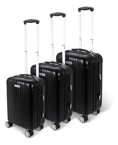 SET VALIJAS AEROPOSTALE X 3 20" 24" 28" NEGRA SET3VACLASBLACK