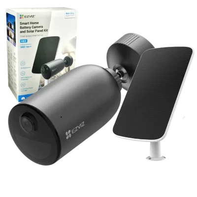 KIT DE CÁMARAS DE SEGURIDAD EZVIZ EB3 3MP+ PANEL SOLAR