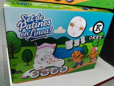 SET DE PATINES CAPIBARA CON CASCO, RODILLERAS Y CODERAS T.31-34