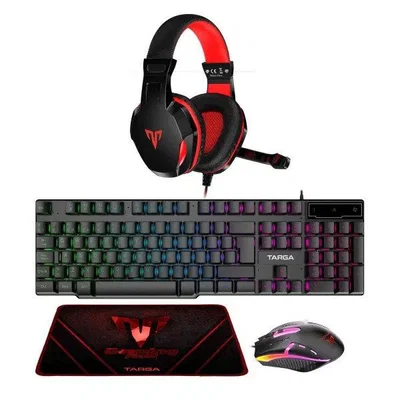 KIT TECLADO MOUSE GAMER TARGA MARS 400 USB LED PRECISION