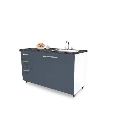 BAJO MESADA PLATINUM 1,40 M BLANCO/GRIS GRAFITO 030060E