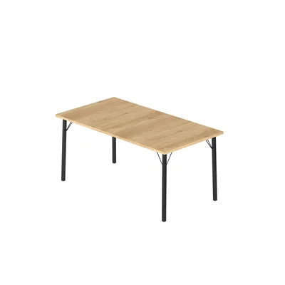 MESA DELOS NEO MELAMINA Y CAÑO 160CM ROBLE NEBRASKA NATURAL