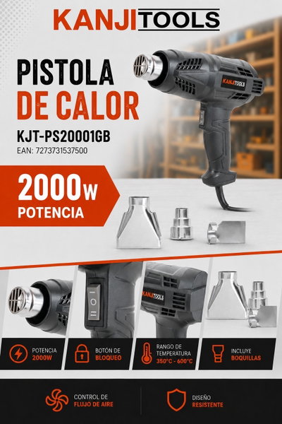 Pistola de calor Kanji Tools