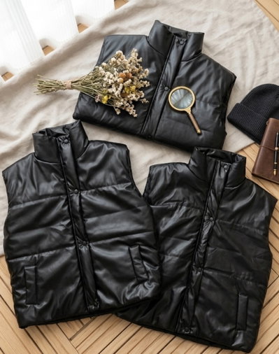 Chaleco puffer engomado. Talles 7/8/9.