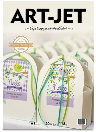 RESMA PAPEL ADHESIVO BRILLANTE 115GR X20U