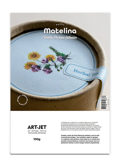 RESMA PAPEL ADHESIVO MATE 100GR BAMBU CREMA x 20U