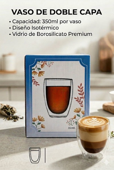 VASO DE VIDRIO DOBLE CAPA 350ML