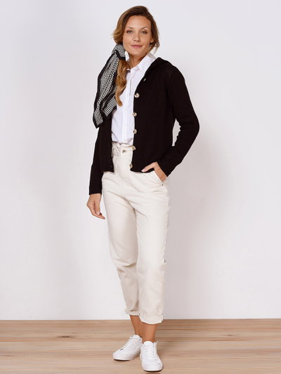 CARDIGAN PUNA CON CAPUCHA 