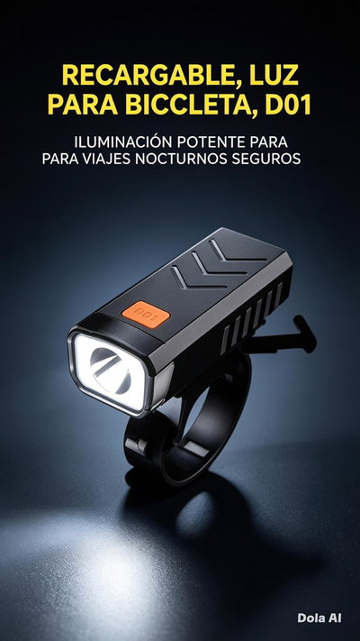LUZ LINTERNA PARA BICI RECARGABLE D01