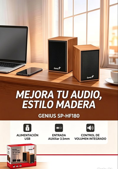 PARLANTE GENIUS 2.0 SP-HF180 6W