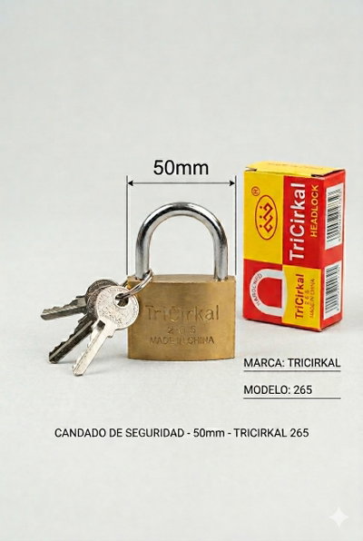 CANDADO MEDIANO 50MM TRICIRKAL 265