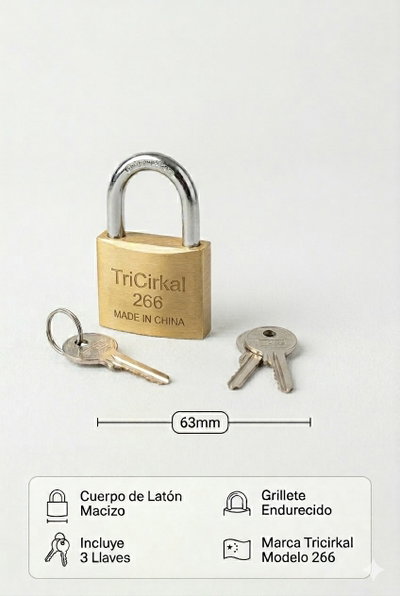 CANDADO GRANDE 63MM TRICIRKAL 266