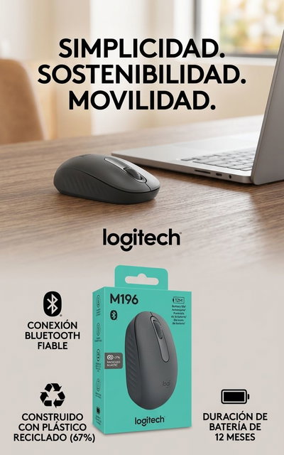 MOUSE WIRELESS LOGITECH M196 BLUETOOTH