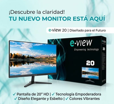 MONITOR LED 20" E-VIEW 1951AXA VGA+HDMI HD+