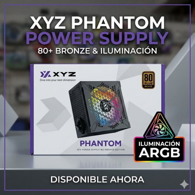 FUENTE PC +80PLUS 650W XYZ PHANTOM ARGB