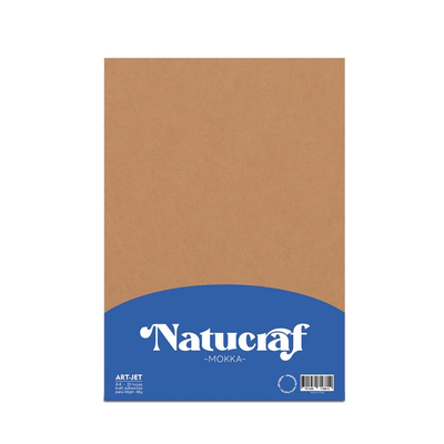 RESMA PAPEL ADHESIVO NATUCRAF MOKKA 80GR X20U